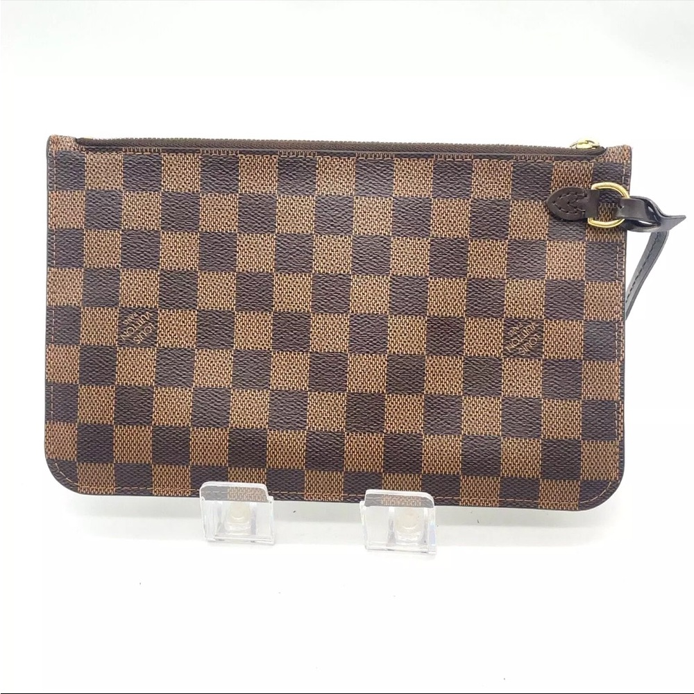 Louis Vuitton Damier Ebene Neverfull MM Pouch + Box
